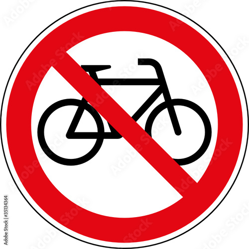 Verbotsschild Fahrräder verboten Zeichen Schild Symbol