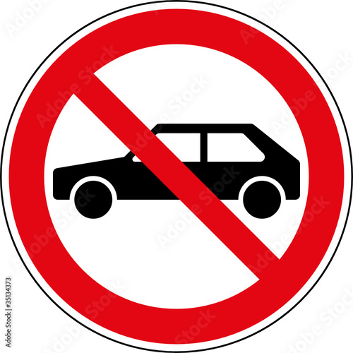 Verbotsschild Autos verboten Zeichen Symbol Schild