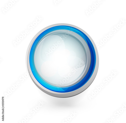 Abstract glass button