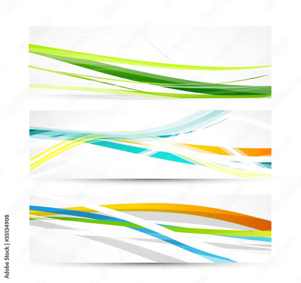 Vector abstract lines banners
