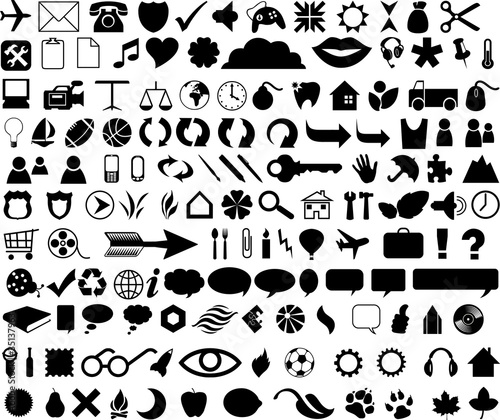 Logos, Icons, black