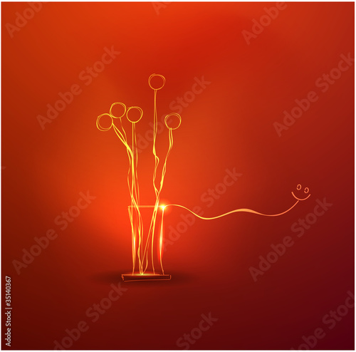Vector hand-drawn glowing light concepts
