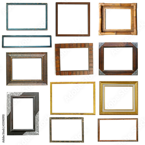 wooden frame isolated