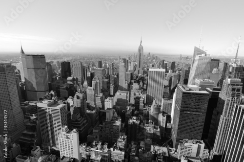 Aerial New York City Skyline at Midtown