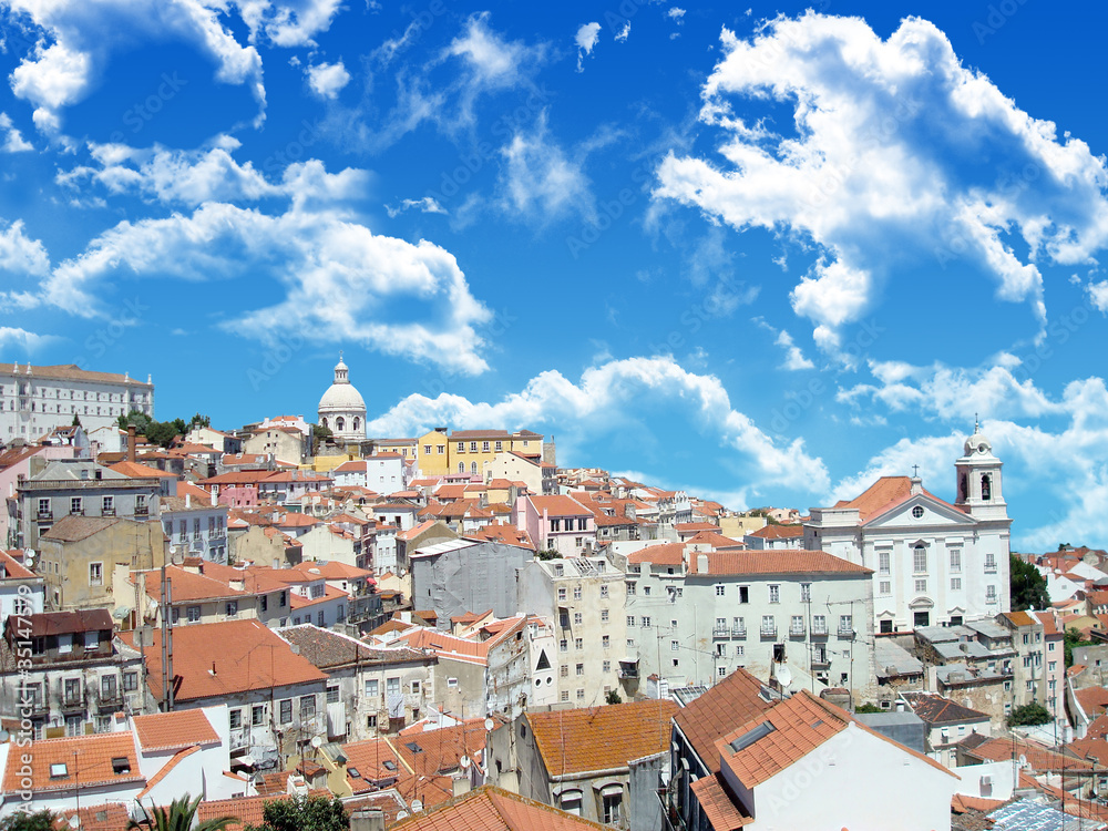 Cidade de Lisboa num dia fantástico