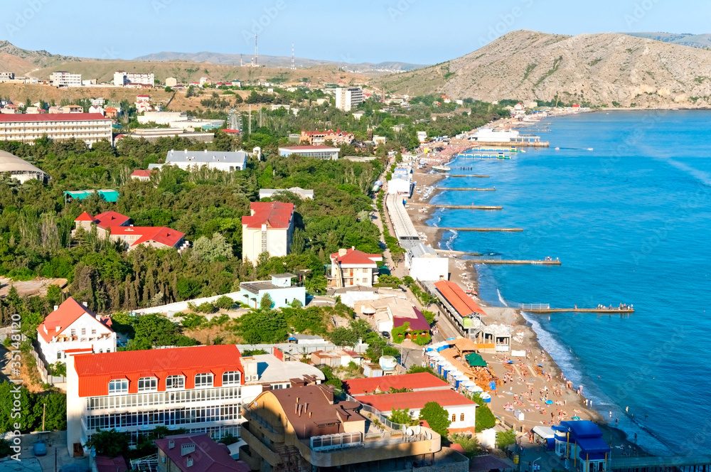 the coast of Sudak in Crimea, Ukraine