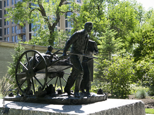Statue to the Handcart Pioneers Salt Lake City Utah USA