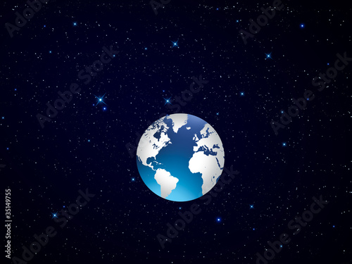 Fototapeta Naklejka Na Ścianę i Meble -  World From Space  Graphic