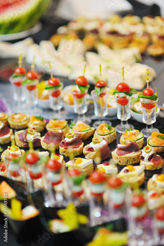 Obraz na płótnie buffet food closeup