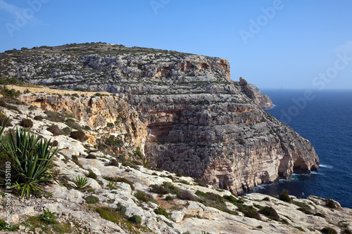 Cliffs of Maltese islands