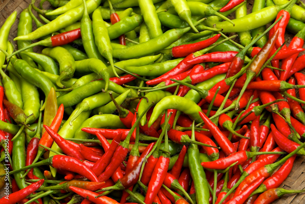 Vietnamese chili on a market Vietnamese chili on a market