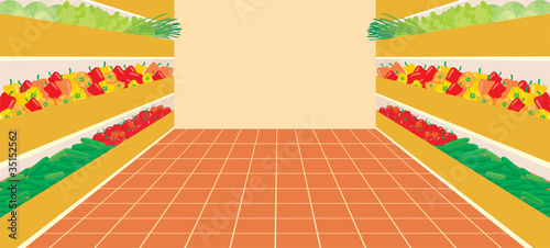 Supermarket. A vegetable number. vector.