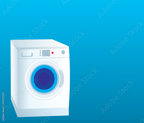 Washing machine. Vector. Gradient