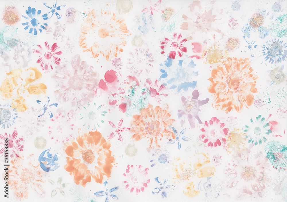 Obraz premium Aquarell Blumen handgemalt