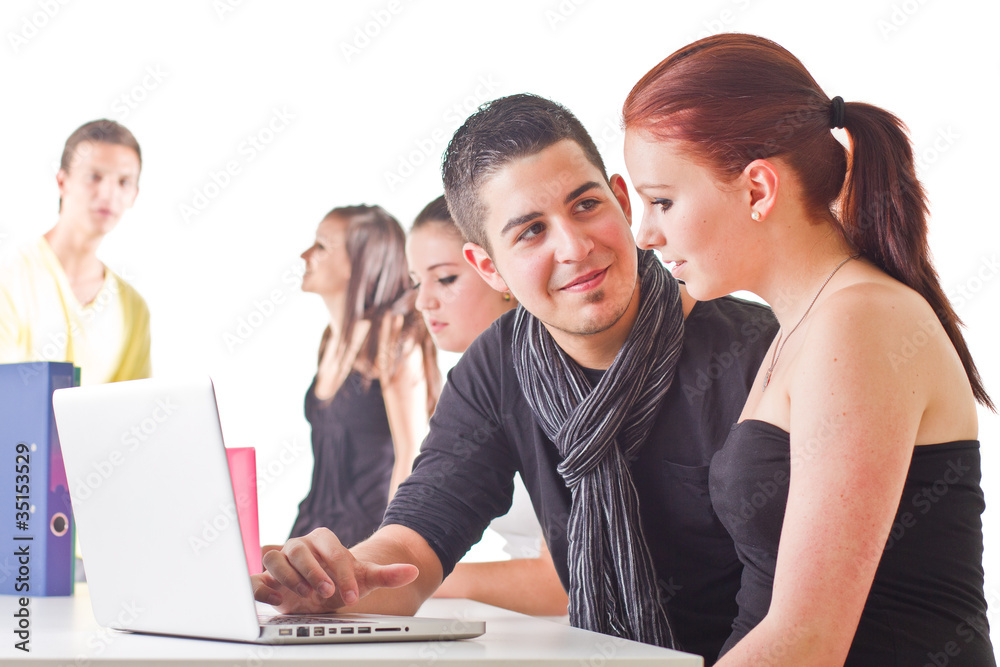 Fototapeta premium Teenagers surfing the web