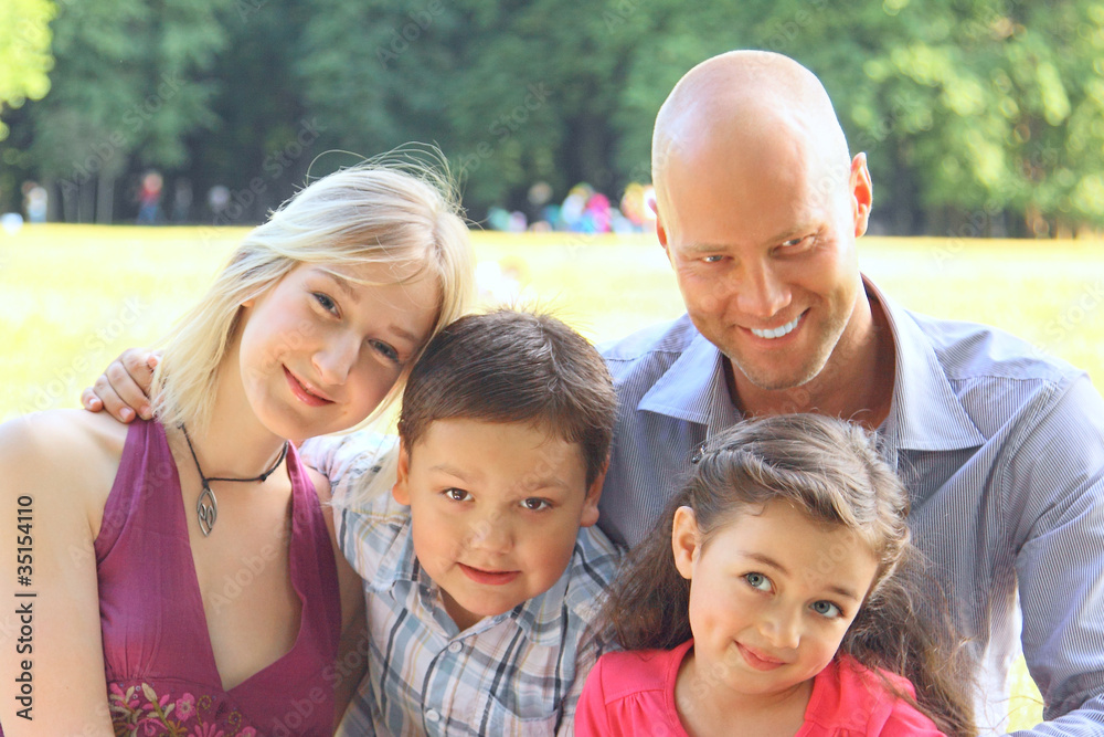 Group portrait of a happy family Group portrait of a happy family
