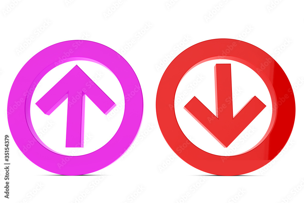 Up and down sign Up and down sign