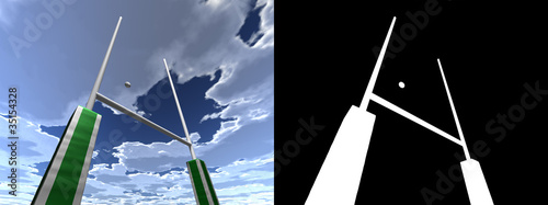 Rugby ball passing poles without any brand