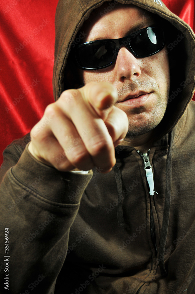 Obraz premium Man pointing