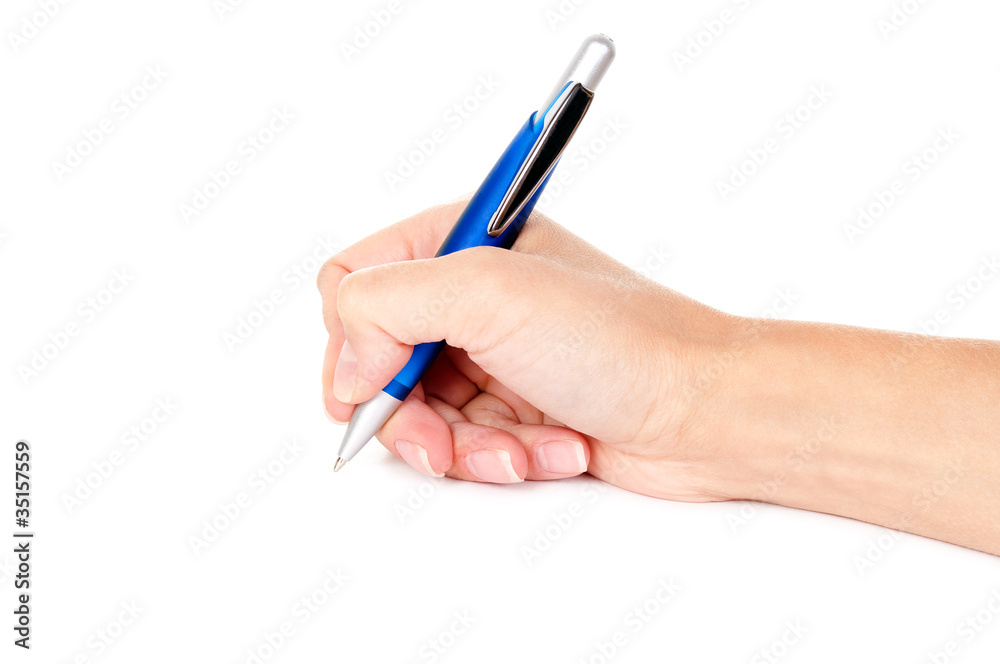 Pen in woman hand Pen in woman hand