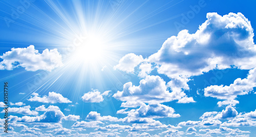 Canvas Print blue sky and a sun