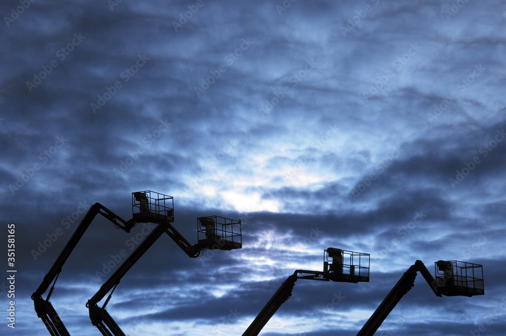 dark industrial landscape