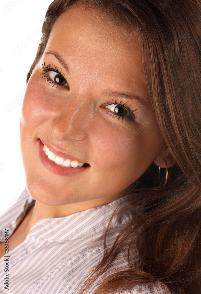 Close up portrait of smiling successful businesswoman Close up portrait of smiling successful businesswoman