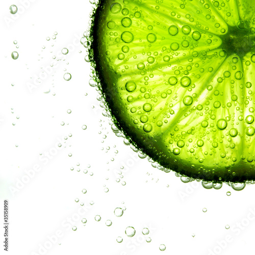 lime slice in water #35158909