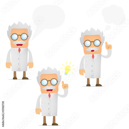 funny cartoon scientist