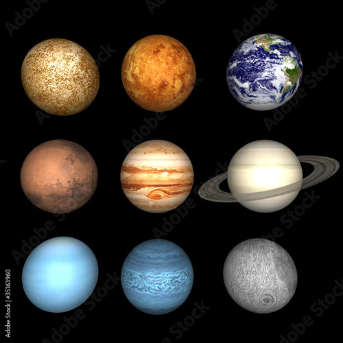 earth  planets in universe  rendered