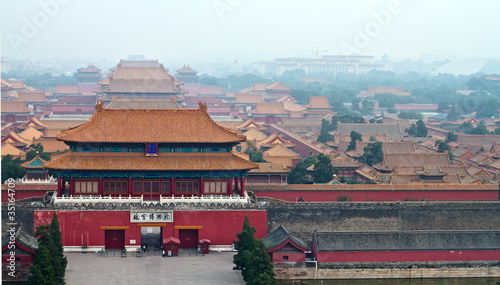 Forbidden City in the fog