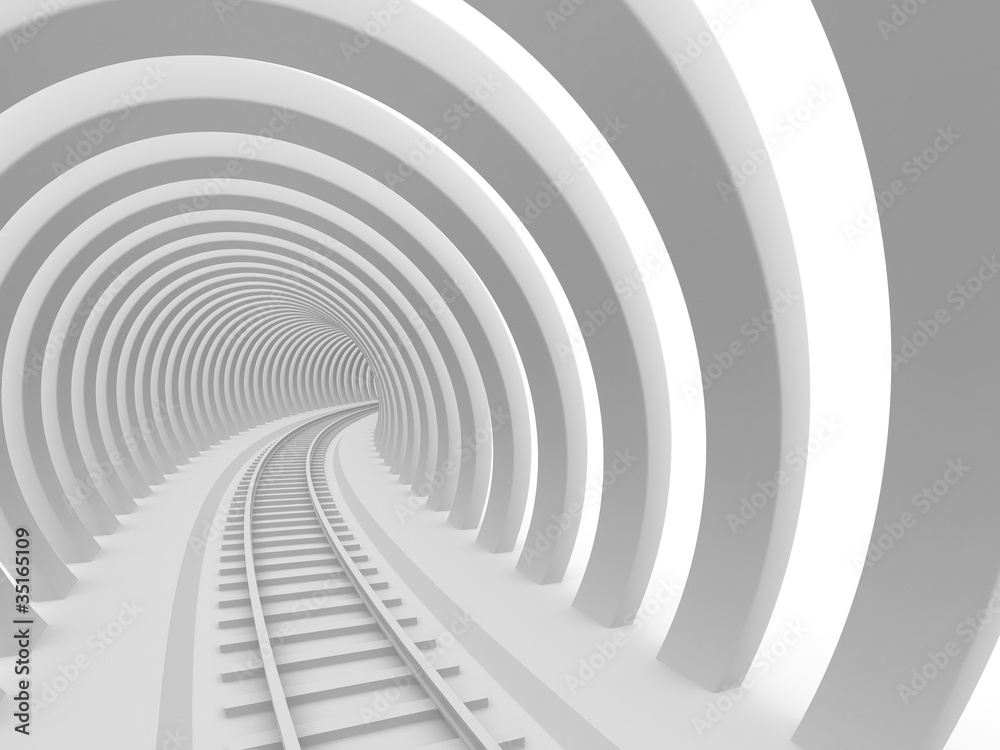 Obraz premium Tunel kolejowy