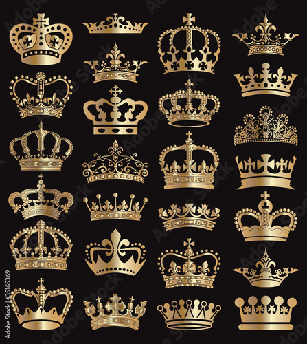 Fotografia, Obraz Crowns vector collection