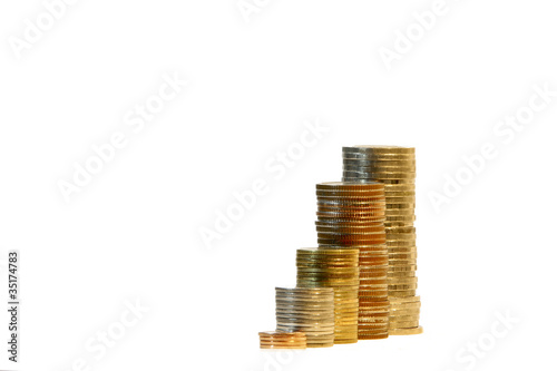 Obraz na plátně Pile of coins.