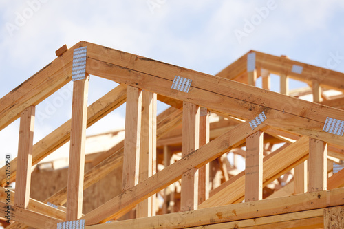Abstract of Home Framing Construction Site photo