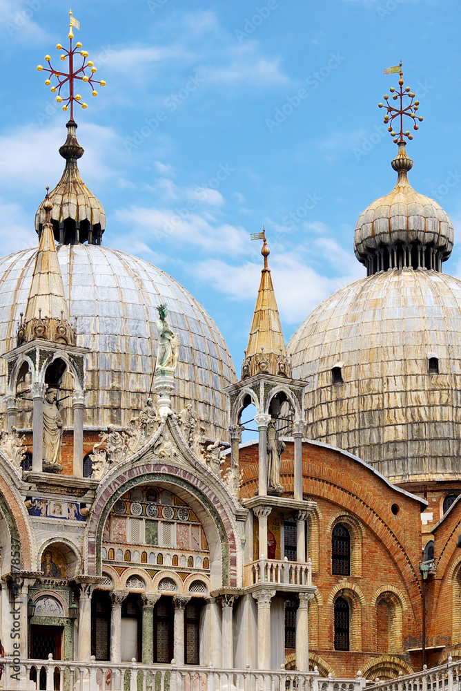 Details ornate Doge's Palace. Venice, Italy