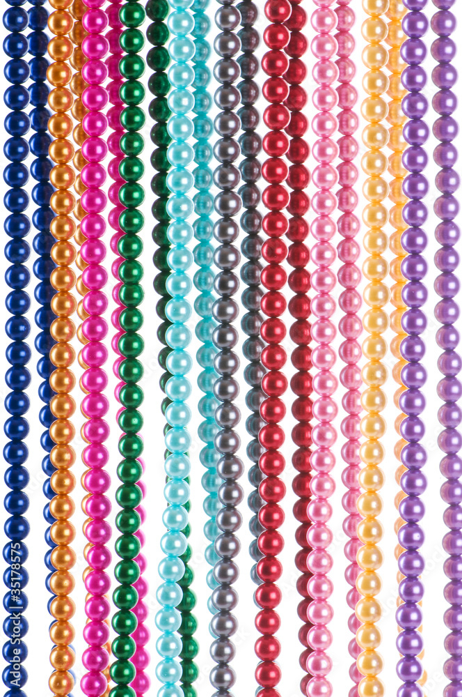 Abstract with colourful pearl necklaces Abstract with colourful pearl necklaces