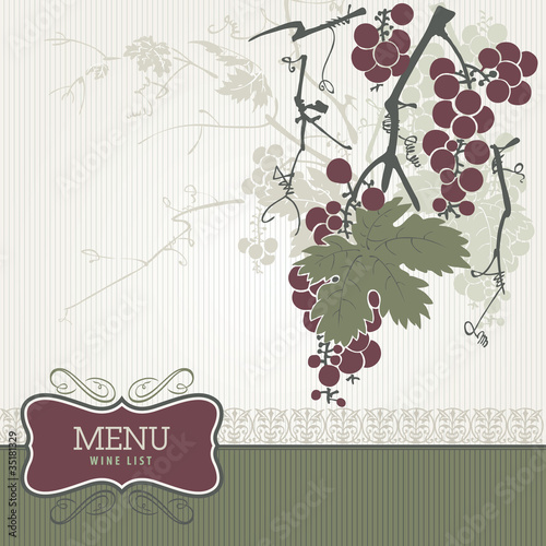 Vintage menu - wine list