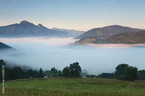 Fototapeta Naklejka Na Ścianę i Meble -  Mist in mountain - Slovakia
