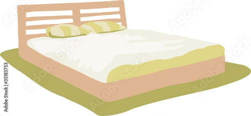 Bed. Vector illustration