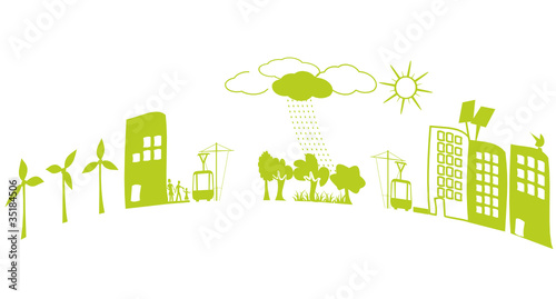 ville d'un monde écologique
