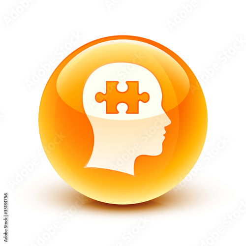icône tête puzzle / head icon
