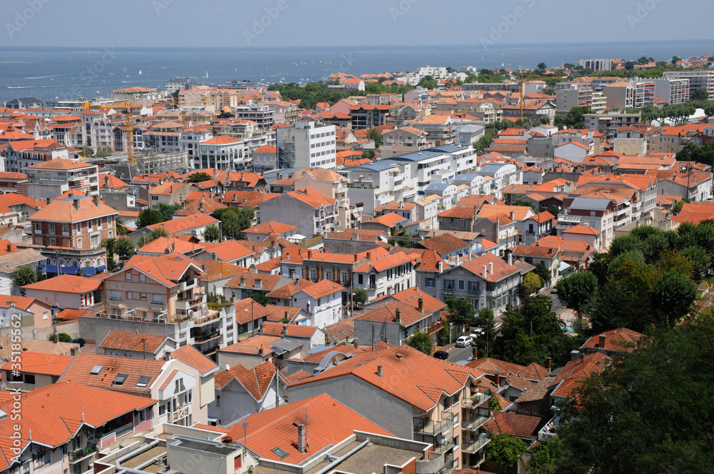 vue générale d’Arcachon en Gironde