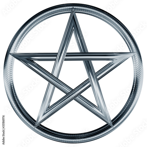 Silver pentagram photo