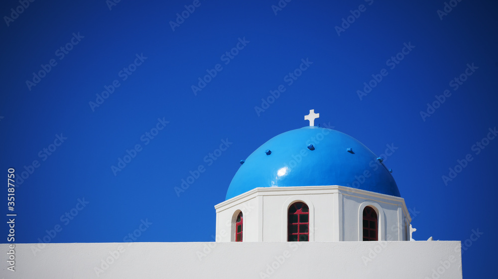 Obraz premium Cupola Blu Santorini
