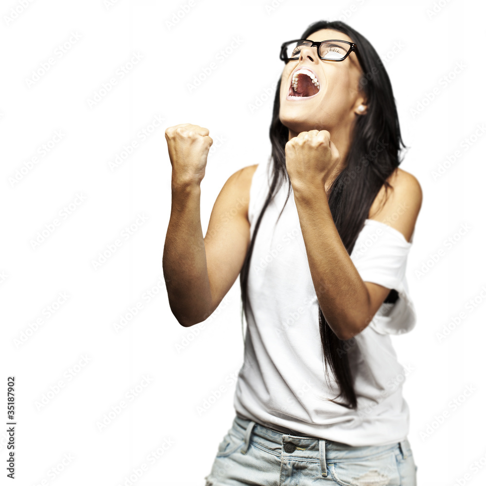 Obraz premium young woman shouting