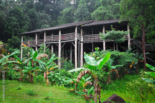 Принти на полотні longhouse in borneo