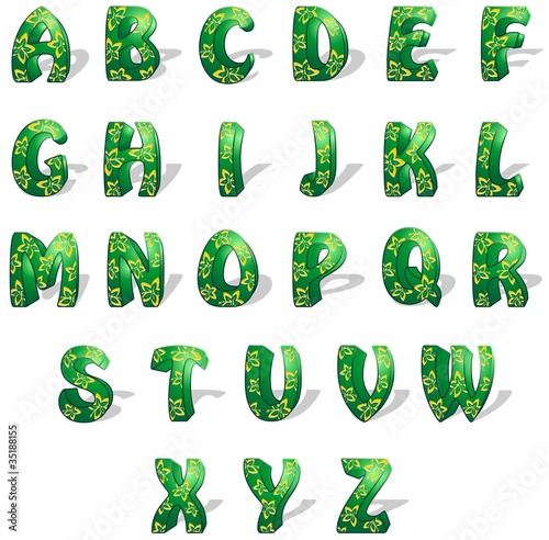 Alfabeto Esotico-Exotic Alphabet-Vector