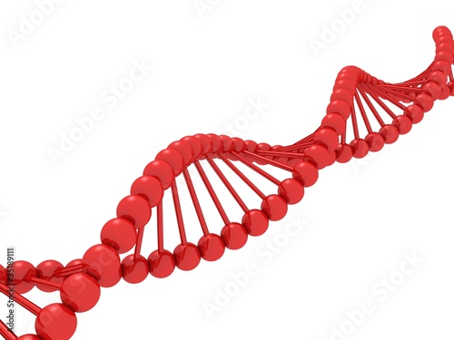 DNA molecule red helix