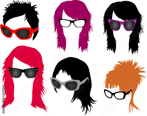 Women's fashion - hair and glasses